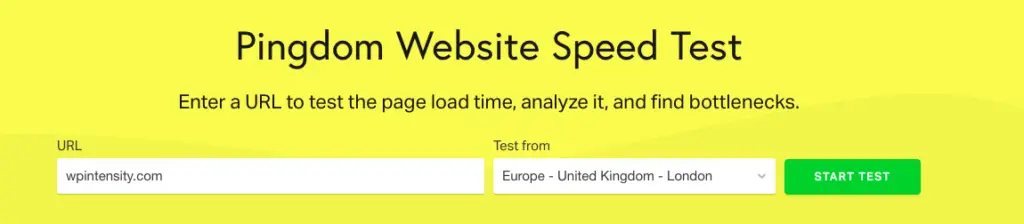 Pingdom Website Speed Test