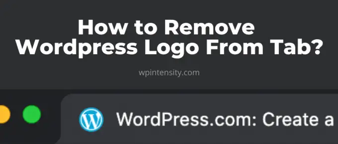 Remove Wordpress Logo From Tab